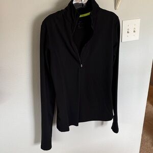 Black Long Sleeve Quarter-Zip Top